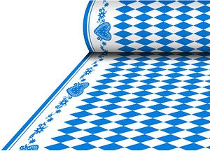 PAPSTAR Tischdecke 84501 blau, weiß 118,0 cm x 25,0 m, 1 Rolle