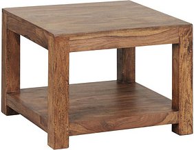 Thumbnail - WOHNLING Couchtisch quadratisch Massivholz sheesham 60,0 x 60,0 x 45,0 cm, 1 St.