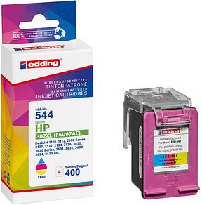 Thumbnail - edding EDD-544 color Druckerpatrone kompatibel zu HP 302XL (F6U67AE)