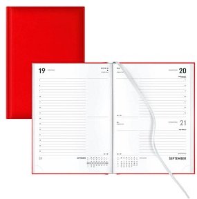 Lediberg Buchkalender Tagesplaner 2026 rot