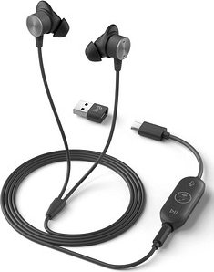 Logitech Zone Wired Earbuds Microsoft Teams USB-Headset schwarz, grau
