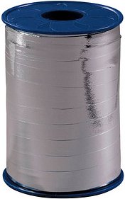PRÄSENT Geschenkband MEXICO einseitig hochglanzbeschichtet/Rückseite matt silber 10,0 mm x 250,0 m
