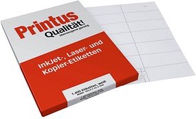 1.400 Printus Etiketten weiß 105,0 x 42,3 mm