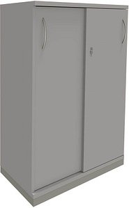 fm Schiebetürenschrank Sidney, 4260267327784 lichtgrau 2 Fachböden 80,0 x 44,2 x 113,3 cm