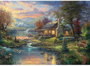 Schmidt Thomas Kinkade Im Naturparadies Puzzle, 1000 Teile