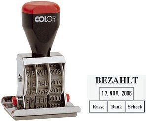 COLOP Datumstempel mit Text "Bezahlt" 04060/L2 ohne Logo, 1 St.