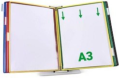 tarifold Sichttafelsystem 433109 DIN A3 farbsortiert mit 10 St. Sichttafeln, 1 St.