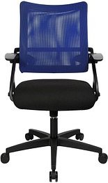 Thumbnail - Topstar Bürostuhl New S'move, DS100A T208 Stoff blau, Gestell schwarz