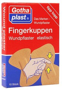 Thumbnail - Gothaplast Fingerkuppenpflaster 433438 beige 10,5 x 1,5 cm, 10 St.