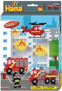Hama® Bügelperlen Set Feuerwehr mehrfarbig