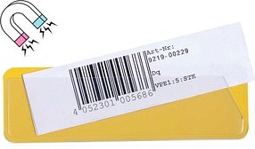 EICHNER Etikettenhalter magnetisch gelb 12,0 x 4,0 cm, 50 St.