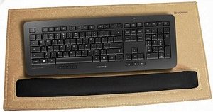 DONAU Tastaturunterlage mit Handballenauflage braun