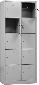 Gürkan Schließfachschrank lichtgrau 106955, 10 Schließfächer 80,0 x 45,0 x 190,0 cm