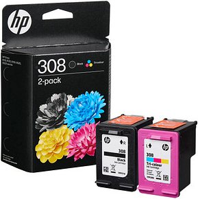 Thumbnail - HP 308 (6L6S6UE) schwarz, color Druckerpatronen, 2er-Set
