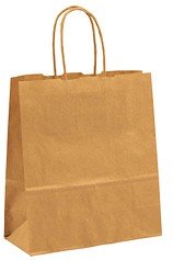 VP Papier-Tragetaschen Toptwist braun 19,0 x 21,0 cm, 50 St.