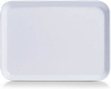 Zeller Tablett weiß rechteckig 18,0 x 24,0 cm