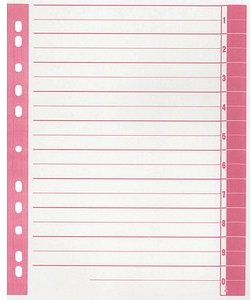 Wekre Trennblätter DIN A4 1-0 weiß/rot, 230 g/m², 100 Blatt