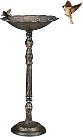 Thumbnail - relaxdays Vogeltränke mit Standfuß bronze 37,5 x 35,0 x 74,5 cm, 1 St.