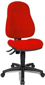 Topstar Bürostuhl Wellpoint 10, 8050 BC1 Stoff rot, Gestell schwarz
