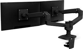 Thumbnail - ergotron Monitor-Halterung LX Dual Side-by-Side 45-245-224 schwarz für 2 Monitore, Tischklemme, Tischbohrung