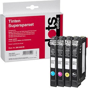 dots schwarz, cyan, magenta, gelb Druckerpatronen kompatibel zu EPSON 405XL BK/C/M/Y, 4er-Set