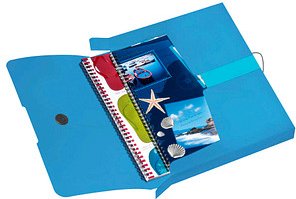 herlitz Heftbox easy orga 4,0 cm transparent blau, 1 St.