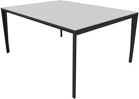 Thumbnail - Quadrifoglio Konferenztisch X5 grau rechteckig, Vierkantrohr grau, 160,0 x 120,0 x 75,0 cm