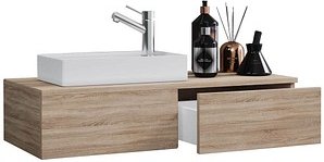 Thumbnail - VCM my bath Badmöbel-Set 2-teilig Gudas 914876 sonoma-eiche 85,0 x 35,0 x 14,0 cm