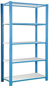 Thumbnail - Simonrack Schwerlastregal OFFICCLICK 5 8435104916124 blau, weiß 90,0 x 30,0 x 210,0 cm