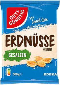 GUT&GÜNSTIG geröstet & gesalzen Erdnüsse 500,0 g