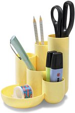 HAN Schreibtisch-Organizer CAMPUS pastellgelb Polystyrol 6 Fächer 13,1 x 15,4 x 13,7 cm