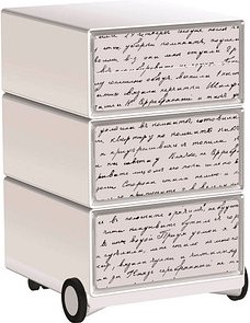 PAPERFLOW easyBox Business Rollcontainer weiß, bunt 4 Auszüge 39,0 x 43,6 x 64,2 cm