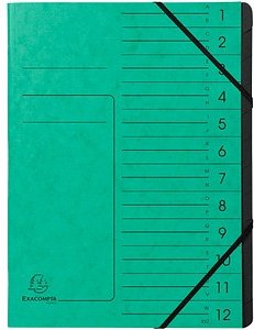 Thumbnail - Exacompta Ordnungsmappe 12 Fächer grün, 1 St.