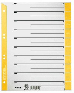 AKTION: LEITZ Trennblätter 1652 DIN A4 1-0 gelb, 230 g/qm, 25 St. mit Prämie nach Registrierung