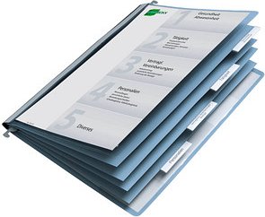 DURABLE Personalhefter Kunststoff blau 5 x kaufmännische Heftung, 1 St.