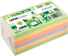 UPM Notes Springmix Haftnotizen doppelte Haftung farbsortiert, 6 Blöcke