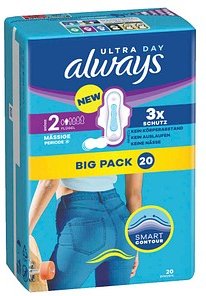 always Binden Ultra Day Long mit Flügeln für mittlere bis starke Tage, 20 St.