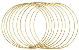 Thumbnail - Rayher Metallringe-Set beschichtet gold Ø 20,0 cm, 10 St.