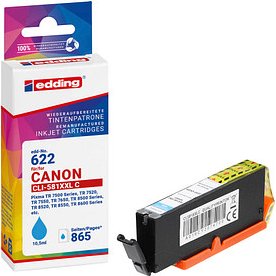 Thumbnail - edding EDD-622 cyan Druckerpatrone kompatibel zu Canon CLI-581XXL C