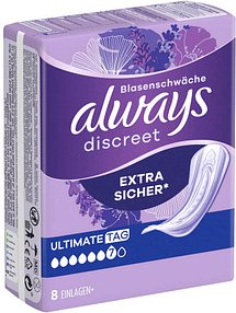Thumbnail - always Inkontinenzeinlagen discreet Extra Sicher Ultimate Tag für Slip, 8 St.