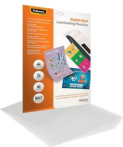 25 Fellowes Admire Stylish Matt Laminierfolien matt für A4 80 micron