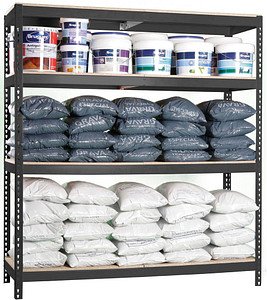 Thumbnail - Simonrack Schwerlast-Weitspannregal SIMONFORTE CHIPBOARD 8425437100796 anthrazit 210,0 x 60,0 x 200,0 cm