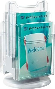 Exacompta Tischprospekthalter DESK-TOWER grau DIN A4 6 Fächern 31,5 x 31,5 x 46,5 cm, 1 St.