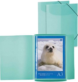 Thumbnail - HERMA Zeichenmappen DIN A3 dunkelgrün transparent, 3 St.