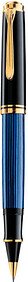 Pelikan Souverän R800 Tintenroller schwarz/blau/gold 0,5 mm, Schreibfarbe: schwarz, 1 St.