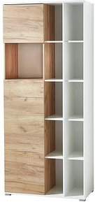Thumbnail - GERMANIA Regalschrank Lioni, 4196-513 weiß, eiche 85,0 x 40,0 x 197,0 cm, 1 St.