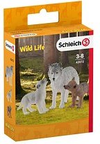 Schleich® Wild Life 42472 Wolfsmutter mit Welpen Spielfiguren-Set