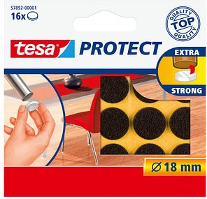 Thumbnail - tesa Protect® Filzgleiter Kunststoff Ø 1,8 cm, 16 St.