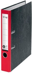 VON LEITZ Ordner rot mamoriert Karton 5,0 cm DIN A4, 1 St.
