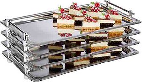 Thumbnail - APS System-Tablett PROFI LINE silber rechteckig 53,0 x 32,5 cm